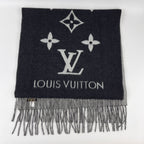 Louis Vuitton Scarf Reykjavik Cashmere Black Gray Vintage — view 2