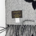 Louis Vuitton Scarf Reykjavik Cashmere Black Gray Vintage — view 6