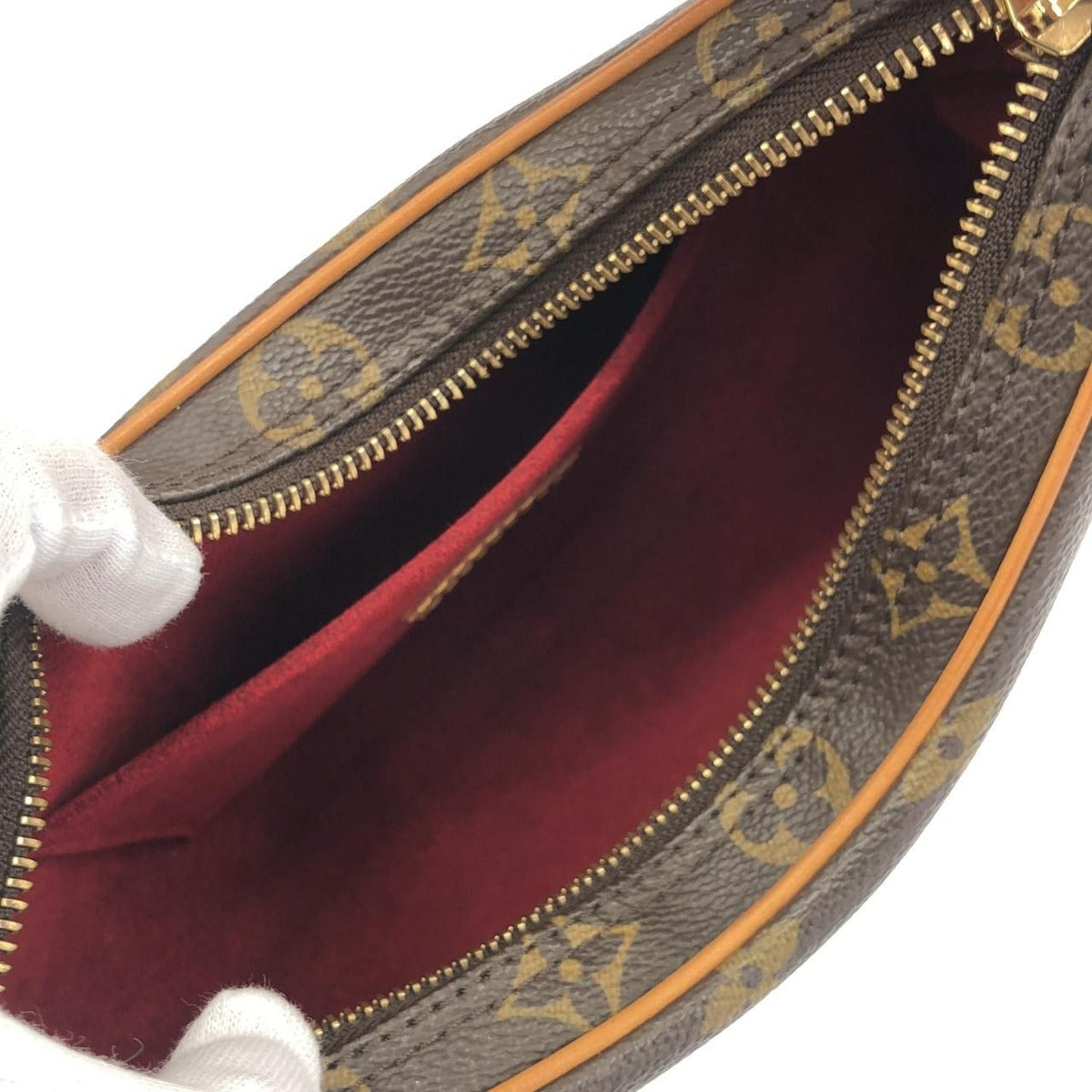 Louis Vuitton Monogram Pochette Croissant Shoulder Bag Brown Marron — view 7