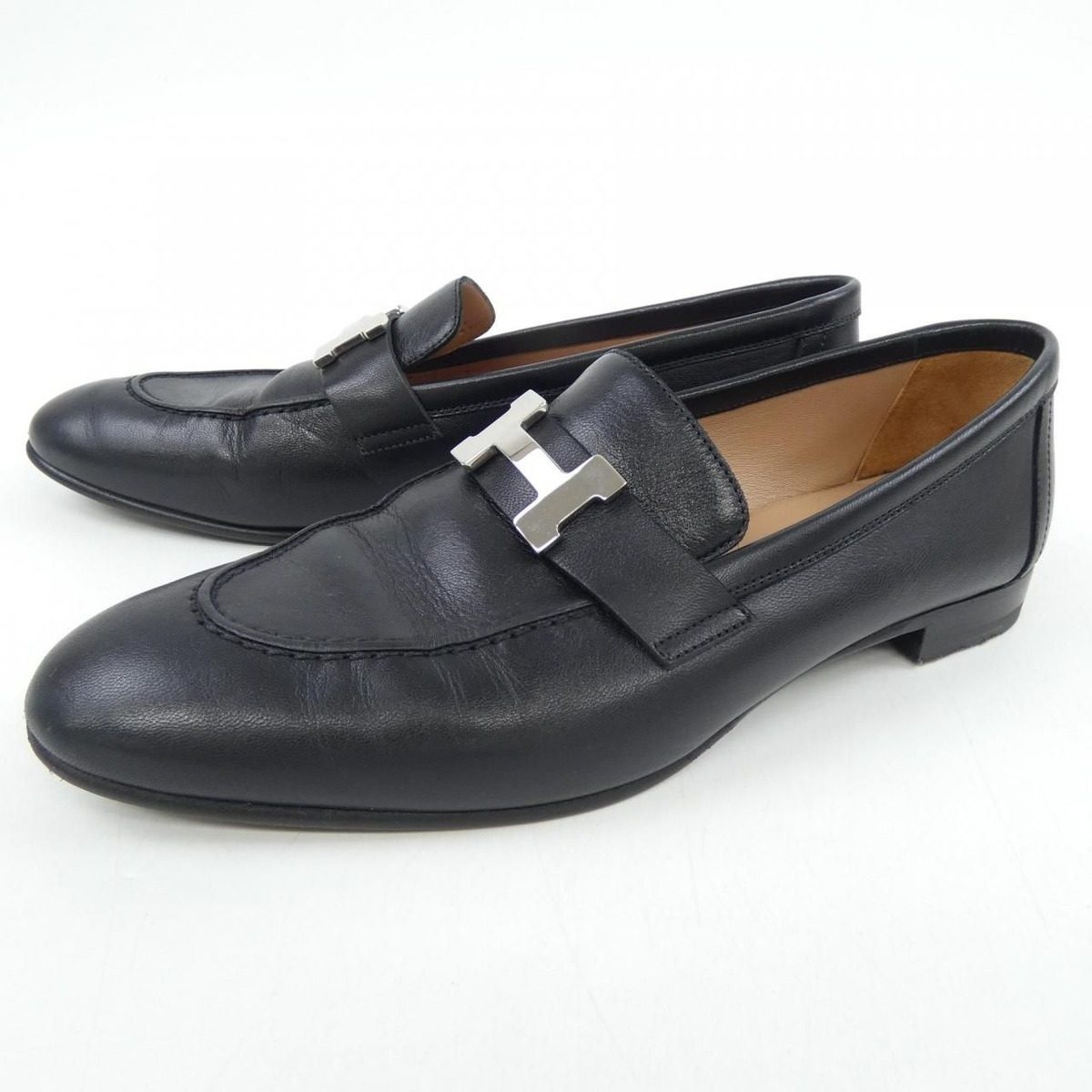 Hermes Paris Shoes Loafers Black — view 3