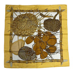 Hermes Carre 90 Jardin Creole Cles Or's Paradise Silk Scarf Yellow — view 2