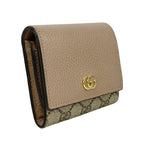 Gucci Wallet GG Marmont Supreme Leather Pink Brown Gold — view 2
