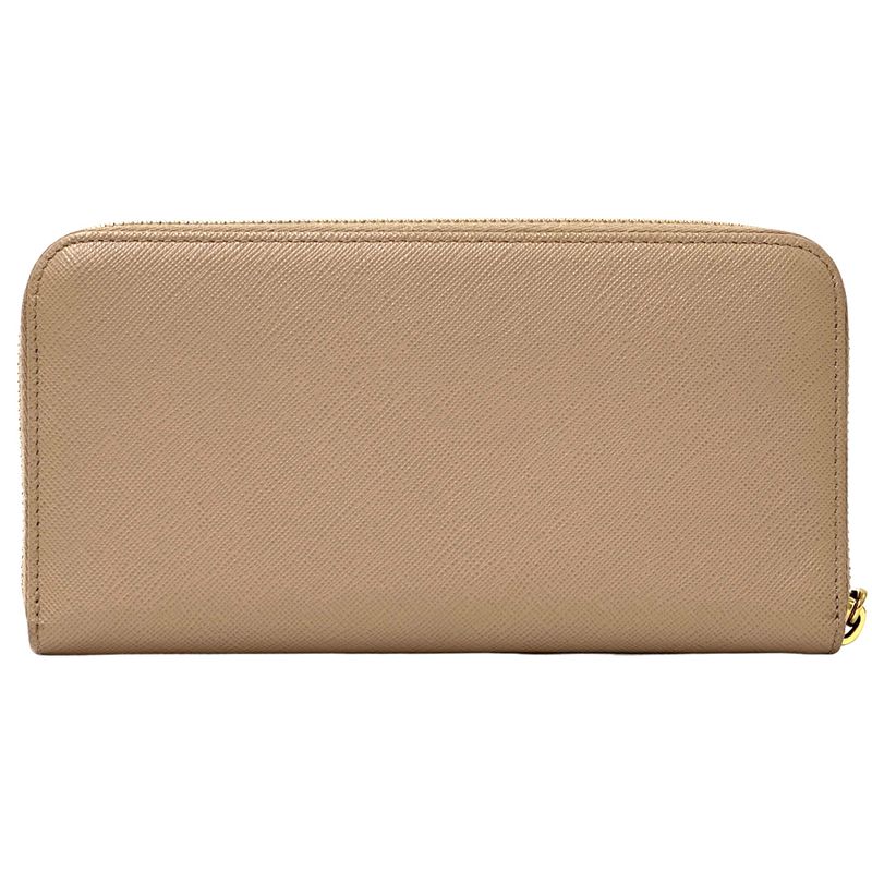 Prada Wallets ed Long Saffiano Beige 1 Ml506 Gold Hardware Round — view 2