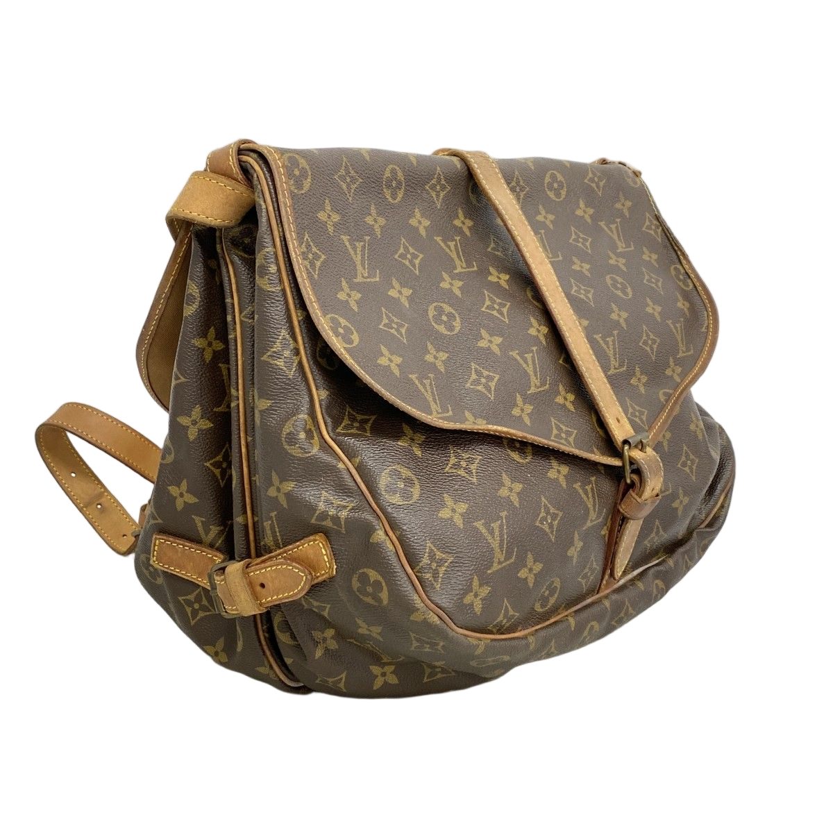 Louis Vuitton Shoulder Bag Monogram Saumur 35 Brown — view 2