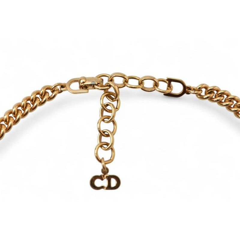 Christian Dior Necklace Vintage Rhinestone Black — view 2