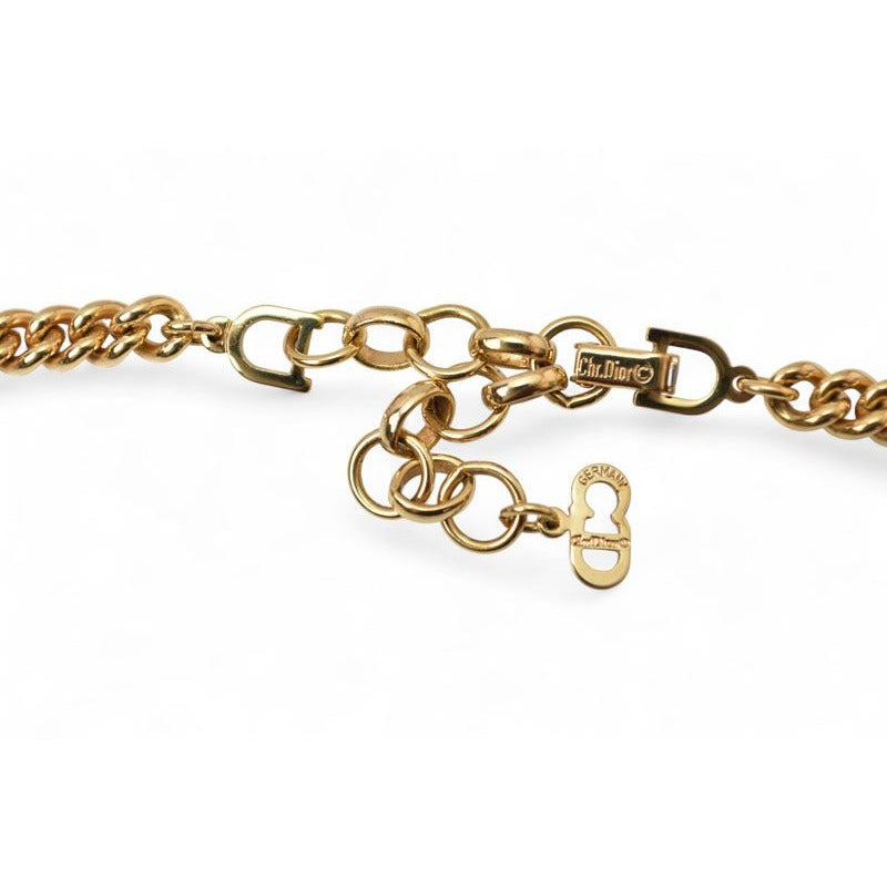 Christian Dior Necklace Vintage Rhinestone Black — view 6