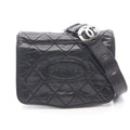Chanel Shoulder Bag Wild Stitch Black Calf