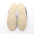 Fendi Slip Ons FF Logo Black Leather Fabric Knit Stretch Sneakers — view 4