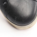Fendi Slip Ons FF Logo Black Leather Fabric Knit Stretch Sneakers — view 8