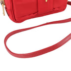 Prada Tessuto Nylon Ribbon Motif Mini 2-Way Shoulder Bag Crossbody Leather — view 2