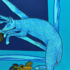 Hermes Carre 90 Scarf 100% Silk Animal Alphabet Blue — view 7