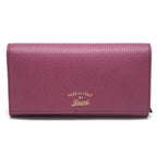 Gucci Wallet with Zipper Swing Leather Purple
