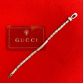 Gucci ID Bracelet Silver 925 Bangle Accessories 474-4