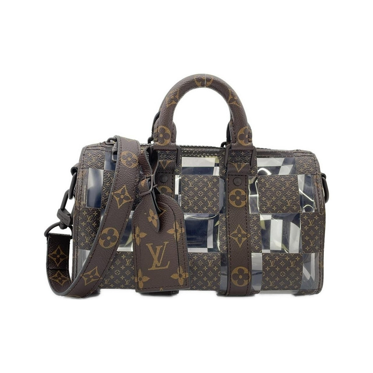 Louis Vuitton Monogram Chess Keepall Bandouliere Boston Bag