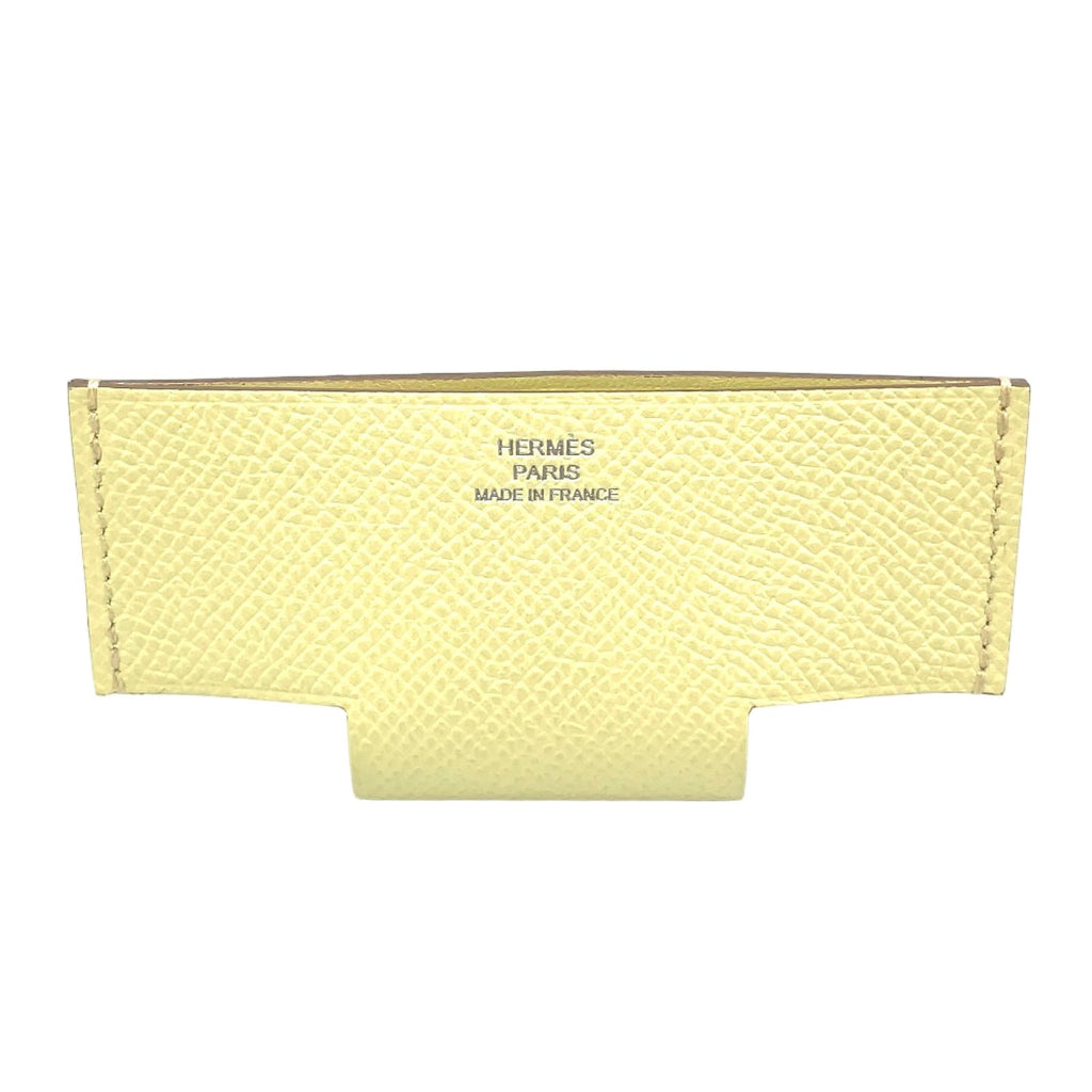 Hermes Pocket Leather Light Yellow Card Case