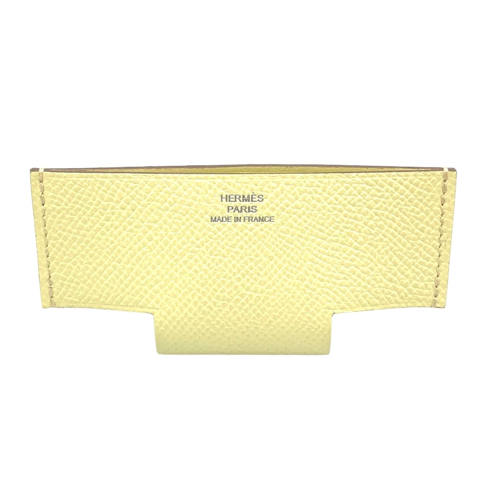 Hermes Pocket Leather Light Yellow Card Case