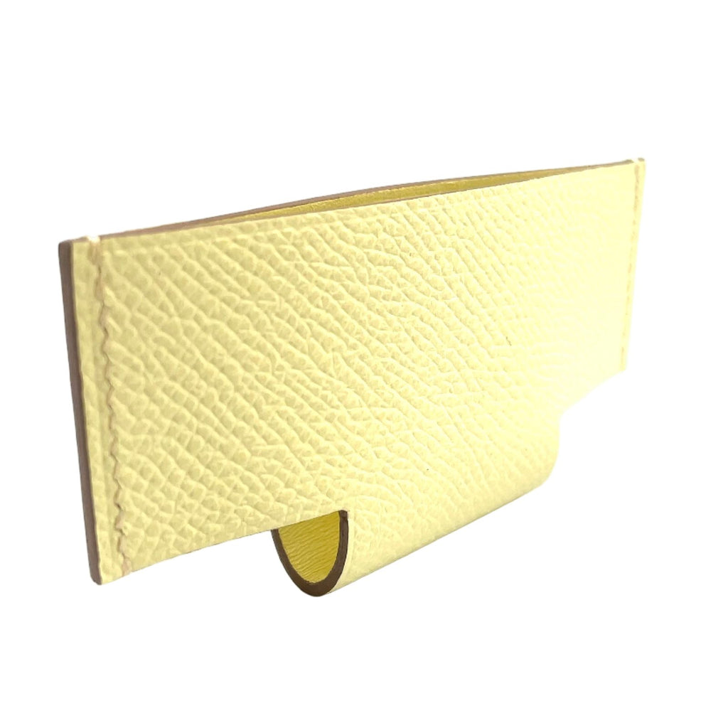 Hermes Pocket Leather Light Yellow Card Case — view 2