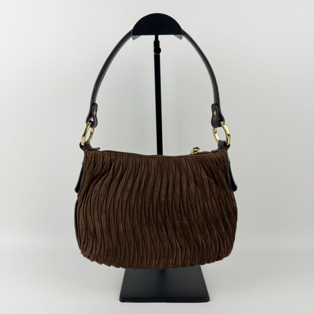 Fendi Shoulder Bag Brown Suede Vintage — view 2