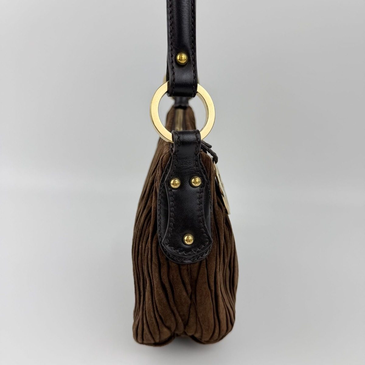 Fendi Shoulder Bag Brown Suede Vintage — view 5