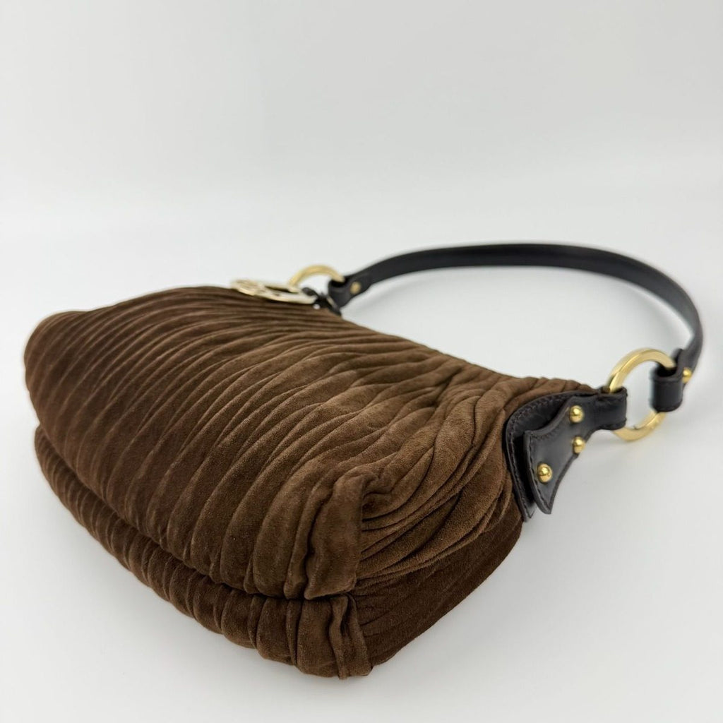 Fendi Shoulder Bag Brown Suede Vintage — view 8