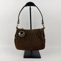 Fendi Shoulder Bag Brown Suede Vintage
