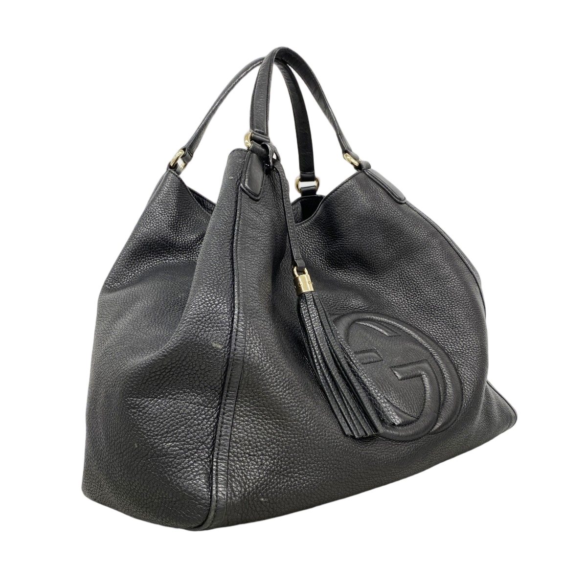 Gucci Tote Soho Leather Black Gold — view 2