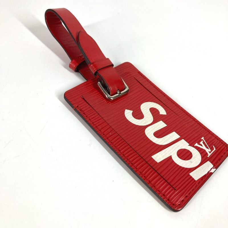 Louis Vuitton Name Tag Supreme Collaboration Epi Leather Red — view 5