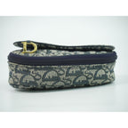 Dior Saddle Trotter Pouch Case Canvas Navy — view 3