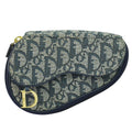 Dior Saddle Trotter Pouch Case Canvas Navy