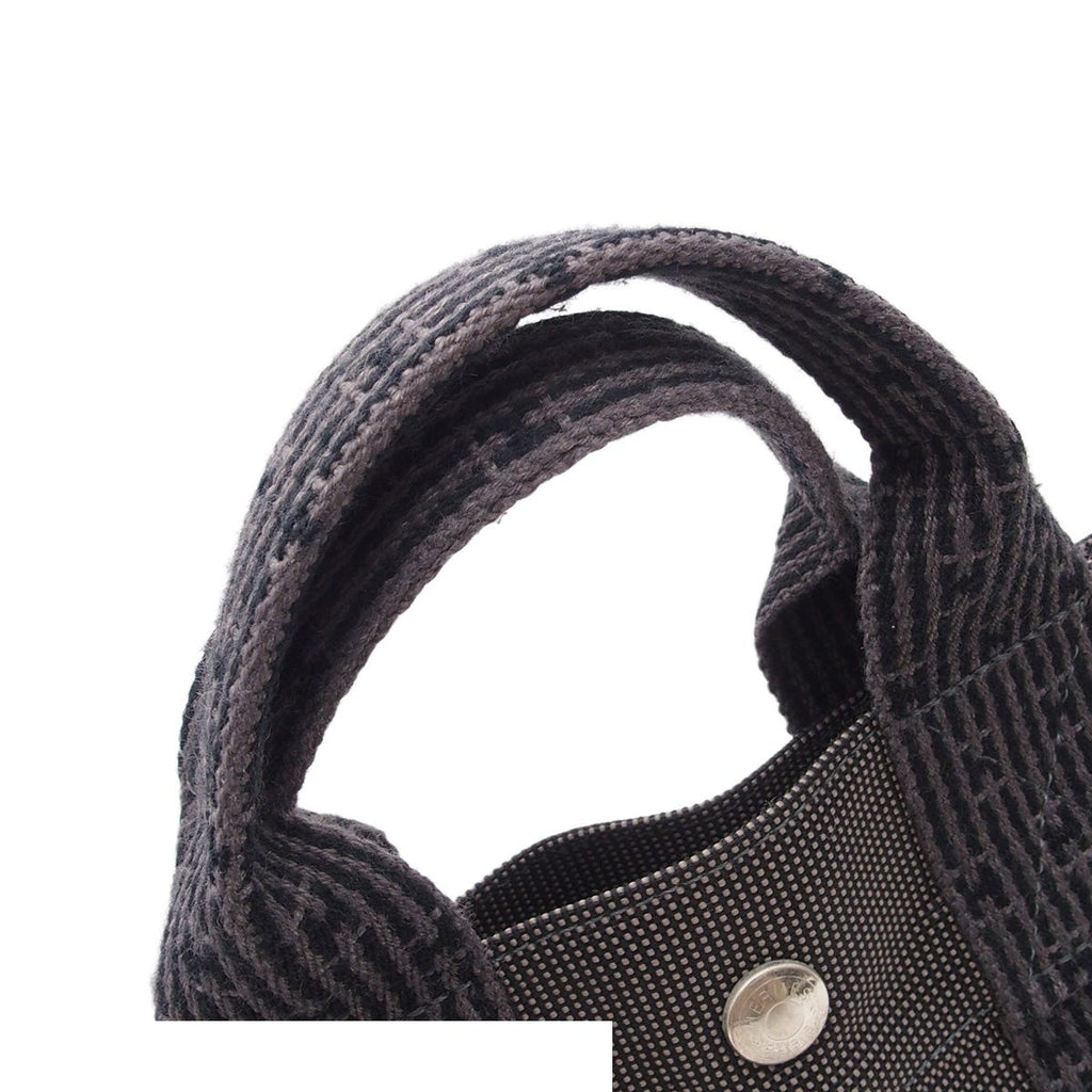 Hermes Herline PM Gray Silver Nylon Canvas Tote — view 4