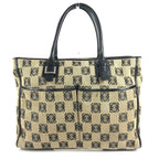Loewe Business Bag Anagram Logo Leather Canvas Black