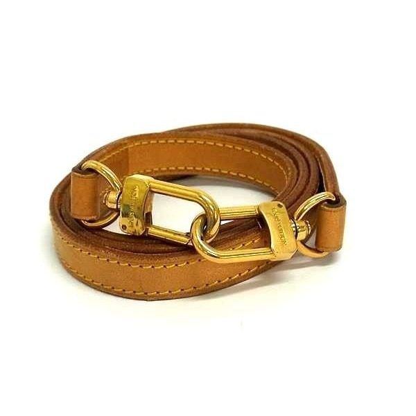 Louis Vuitton Leather Bag Shoulder Strap Beige