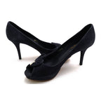Louis Vuitton Pumps Shoes Women Suede Leather Navy Blue Ma0170 — view 3