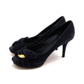 Louis Vuitton Pumps Shoes Women Suede Leather Navy Blue Ma0170