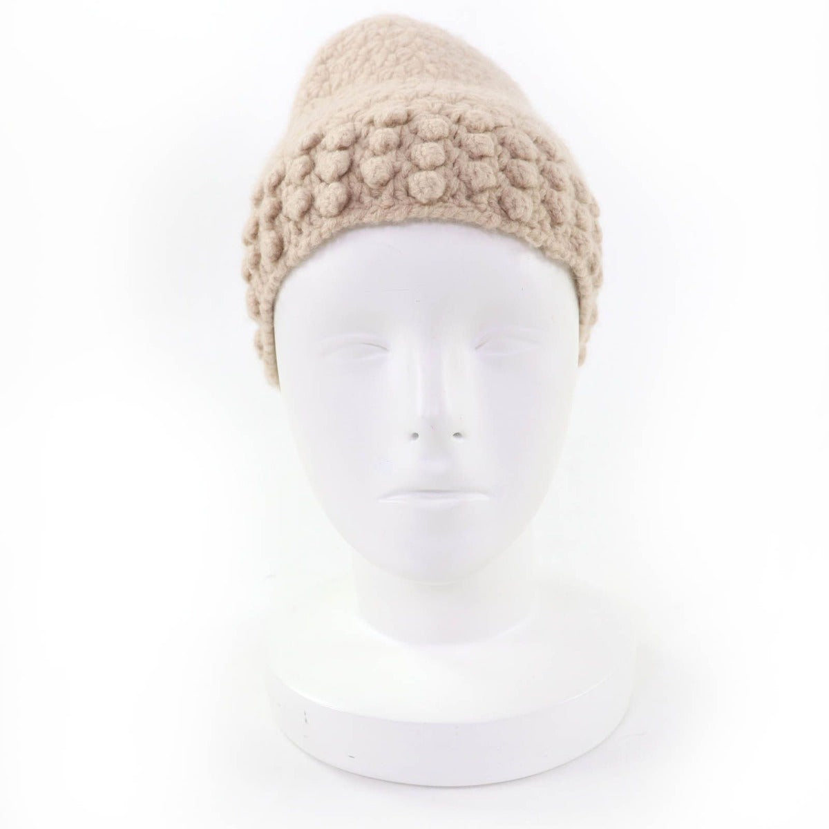 Chanel Cashmere CC Logo Knit Cap Beige 2 — view 2