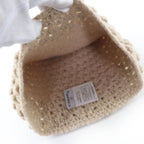 Chanel Cashmere CC Logo Knit Cap Beige 2 — view 6