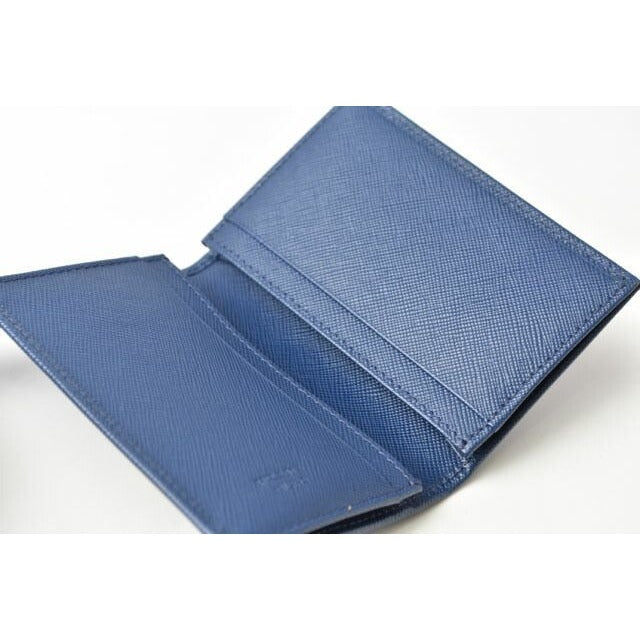 Prada Card Case Business Holder Saffiano Metal Bluette Blue 1 M0945 — view 3