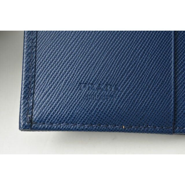 Prada Card Case Business Holder Saffiano Metal Bluette Blue 1 M0945 — view 4