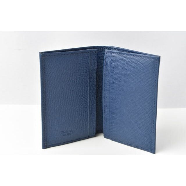 Prada Card Case Business Holder Saffiano Metal Bluette Blue 1 M0945 — view 5