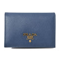 Prada Card Case Business Holder Saffiano Metal Bluette Blue 1 M0945