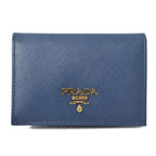 Prada Card Case Business Holder Saffiano Metal Bluette Blue 1 M0945