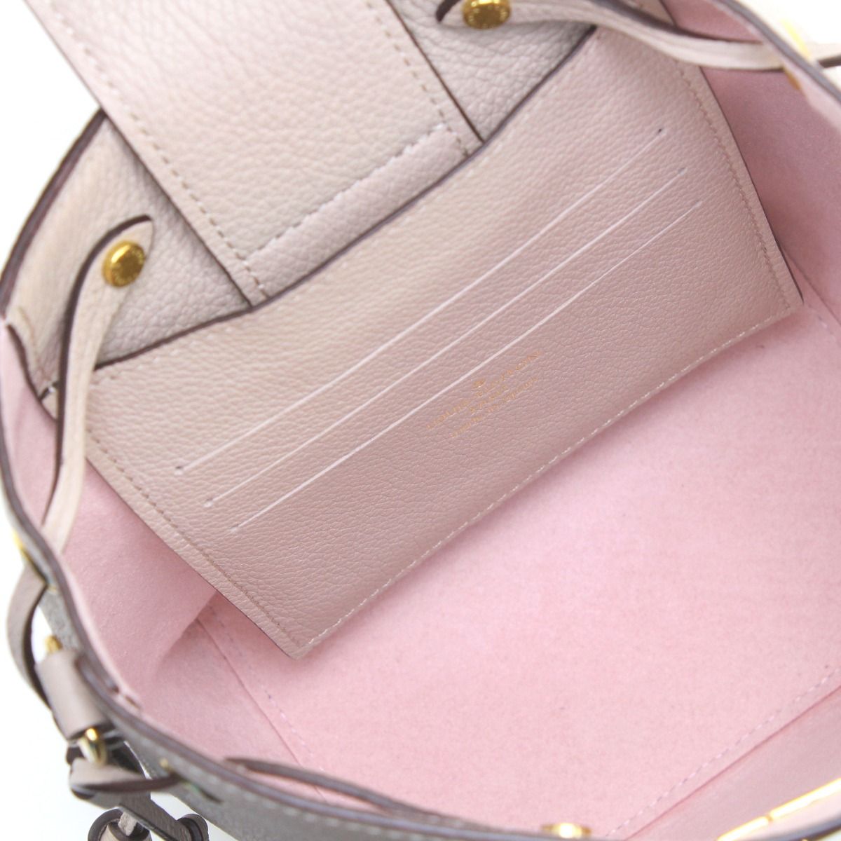 Louis Vuitton Nano Lockme Bucket Shoulder Bag Beige — view 7