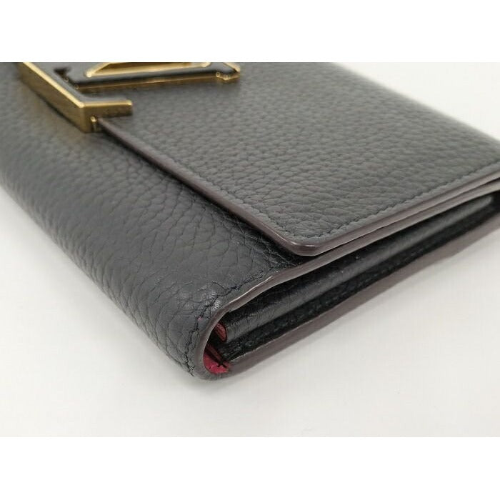 Louis Vuitton Portefeuille Capucines Long Fold Wallet Taurillon Leather Noir — view 4