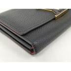 Louis Vuitton Portefeuille Capucines Long Fold Wallet Taurillon Leather Noir — view 6