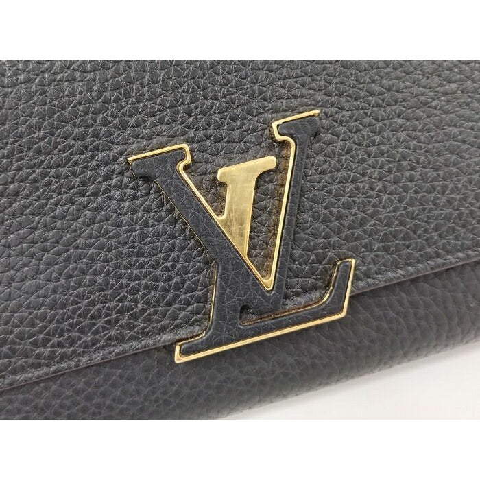 Louis Vuitton Portefeuille Capucines Long Fold Wallet Taurillon Leather Noir — view 8