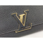 Louis Vuitton Portefeuille Capucines Long Fold Wallet Taurillon Leather Noir — view 8
