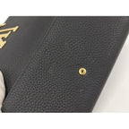 Louis Vuitton Portefeuille Capucines Long Fold Wallet Taurillon Leather Noir — view 9