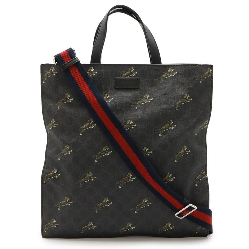 Gucci GG Supreme Taiga Webline Tote Bag 2way Shoulder Crossbody