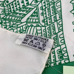 Hermes Carre 90 de Passage A Paris Silk Scarf Green — view 8