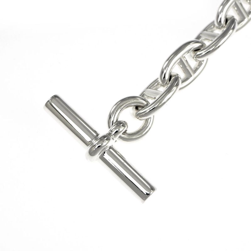 Hermes Chaine D'ancre MM 13 Frames AG 925 Silver Bracelet Bangle — view 4